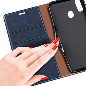 MOBESV Custodia Samsung Galaxy A40, Cover a Libro Blu/Aqua - Ilgrandebazar