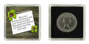 Oaktree Gifts - Portafortuna 6 pence in argento. Include scatola da regalo,... - Ilgrandebazar