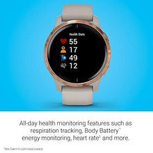 Carica l'immagine nel visualizzatore di Gallery, Garmin Venu - Smartwatch GPS, AMOLED, Music, Pay, Light Sand Rose Gold