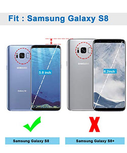 Aunote Cover per Samsung Galaxy S8, Custodia S8 Nero