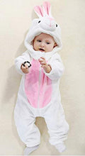 Carica l&#39;immagine nel visualizzatore di Gallery, Tuta coniglio Bebe - Neonato - Pile - Morbido Peluche - 6-12 mesi, Bianco - Ilgrandebazar