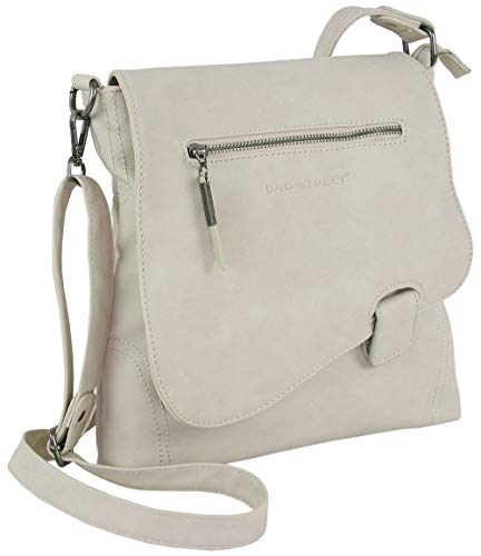 Borsa a tracolla effetto usato, Bag Street Naturale