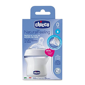 Chicco Natural Feeling Bottiglia Flusso Normale con tetarella inclinata, 0M... - Ilgrandebazar