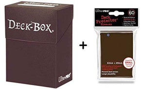 Ultra Pro Deck Box + 60 Small Size Protector Sleeves - Brown - Ilgrandebazar