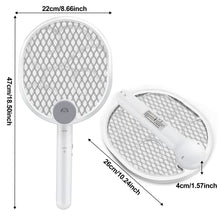 Carica l&#39;immagine nel visualizzatore di Gallery, 3 in 1 Racchetta Zanzare Elettrica Pieghevole Mosquito Killer 3000V USB Ricaricabile racchetta antizanzare con Base e Appendere al Muro Adatto Uso Interno ed Esterno