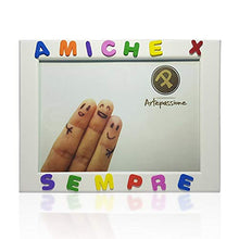 Carica l&#39;immagine nel visualizzatore di Gallery, Cornici per foto in legno con la scritta Amiche X Sempre, da appoggiare o...