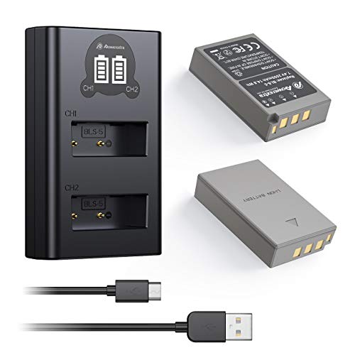 Powerextra - Set di 2 batterie sostitutive BLS-50 e caricabatterie doppio...