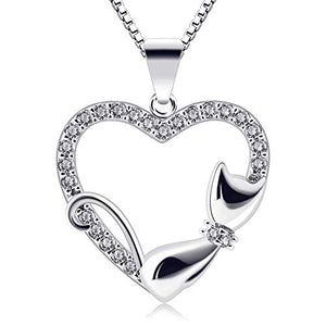 Collane del pendente delle donne di,B.Catcher collana d'argento gatto di... - Ilgrandebazar