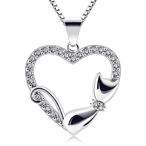 Collane del pendente delle donne di,B.Catcher collana d'argento gatto di... - Ilgrandebazar