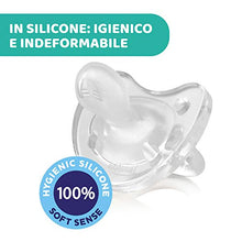 Carica l'immagine nel visualizzatore di Gallery, Chicco PhysioForma Ciuccio in Silicone 16-36 Mesi, 1 Pezzo - Gommotto Morbido e Delicato, Supporta la Respirazione Fisiologica e Favorisce il Corretto Sviluppo della Bocca, Trasparente