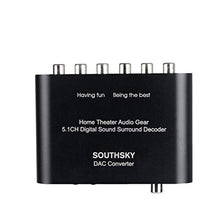 Carica l&#39;immagine nel visualizzatore di Gallery, SOUTHSKY 5.1 Audio Rush Digital Sound Converter – SPDIF Ottico/Coassiale a 5.1CH Canali Analogica (6RCA output) Supporto PS2,PS3,PS4,Dolby AC3 DTS
