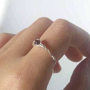 24# (9-26 1/2 opzione) Pietra naturale granato Corda d'argento 925 Sterling... - Ilgrandebazar