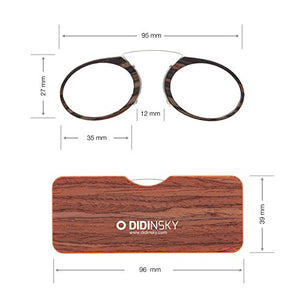Didinsky Occhiali da lettura senza astine e montatura. Legno Chiaro - Ilgrandebazar