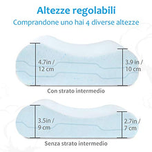 Carica l&#39;immagine nel visualizzatore di Gallery, Levesolls Cuscino Cervicale Memory con Altezza Regolabile, Cervicale... - Ilgrandebazar