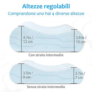 Levesolls Cuscino Cervicale Memory con Altezza Regolabile, Cervicale... - Ilgrandebazar