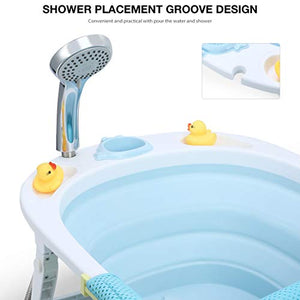 Fascol Vaschetta Bagnetto Pieghevole, per Bambino 0-36 mesi Azzurro - Ilgrandebazar