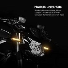 Carica l&#39;immagine nel visualizzatore di Gallery, Indicatori Direzione, 4 Pezzi ZREE Indicatore di Direzione Moto Ambra 9 LEDs