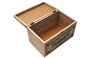 khevga - Scatola portaoggetti con Coperchio, in Legno, (25 x 25 x 15 x 15 cm