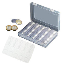 Carica l&#39;immagine nel visualizzatore di Gallery, 100pcs plastica portamonete rotondo moneta contenitore di stoccaggio e... - Ilgrandebazar