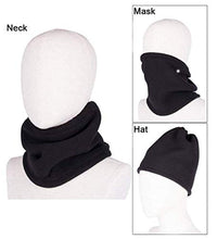 Carica l&#39;immagine nel visualizzatore di Gallery, QXuan Fleece Scaldacollo Uomo Donna Collo Pile Termico Invernale Sport Nero - Ilgrandebazar