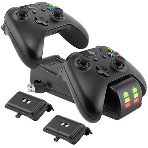 Caricabatterie e Batteria per Controller Xbox One, Dual Charging...