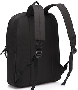 VASCHY Zaino Uomo, Donna Casual Scuola Vintage Nero