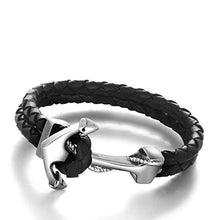 Carica l&#39;immagine nel visualizzatore di Gallery, ⭐️ IDEA REGALO Bracciale da Uomo in Vera Pelle | Diversi Modelli e Nero 5