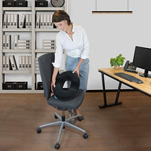 Carica l'immagine nel visualizzatore di Gallery, bonmedico Cuscino Antidecubito - Ciambella Ortopedica in Memory Foam e Gel - Sedile Ergonomico per Schiena e Coccige - per Gaming, Auto e Ufficio