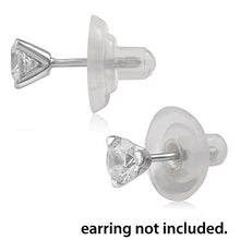 Carica l&#39;immagine nel visualizzatore di Gallery, Universal EZback Supporti Orecchini in Silicone Grande - 1 Paio, Argento 925 - Ilgrandebazar