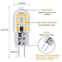 Carica l&#39;immagine nel visualizzatore di Gallery, Vicloon G4 LED Lampadina, 5 Pezzi 2W, AC/DC 12V Lampadina,2W Trasparente 2w