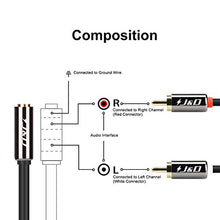 Carica l'immagine nel visualizzatore di Gallery, J&amp;D Cavo adattatore audio stereo, placcato in oro, 3.5mm femmina a 2 RCA... - Ilgrandebazar