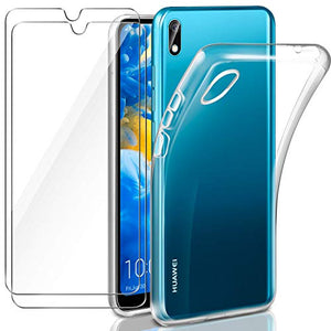 Leathlux Cover Huawei Y5 2019 Custodia Trasparente + 2 × Pellicola Vetro... - Ilgrandebazar