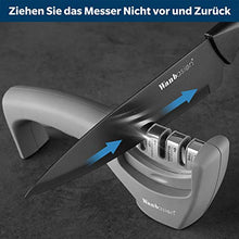 Carica l'immagine nel visualizzatore di Gallery, Wanbasion Grigio Affilacoltelli da Cucina Professionale Manuale Sharp,...