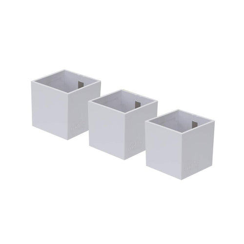Kalamitica 60035-900-001 Set da 3 Cubi Magnetici, Resina 6 cm, Toni Bianchi - Ilgrandebazar