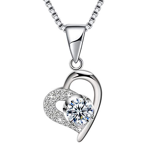 Amilril Collana Cuore Donna, Argento Sterling 925 Ciondolo Cuore, Regali... - Ilgrandebazar