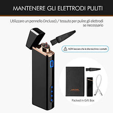 Carica l&#39;immagine nel visualizzatore di Gallery, Accendino Elettrico, USB Ricaricabile Antivento... - Ilgrandebazar