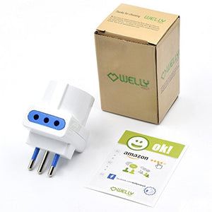 Welly Enjoy It - Adattatore Semplice Compatto - con 2 Prese Italiane 10A e 1... - Ilgrandebazar