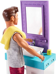 Barbie- Playset Il Bagno di Ken, Bambola con Barba Che Appare e Scompare,... - Ilgrandebazar