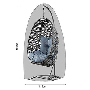 Silvotek Copertura per Sedia sospesa - Nero-115cm D x 190cm H, Nero