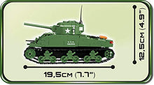 Carica l&#39;immagine nel visualizzatore di Gallery, Cobi-2464 Small Army Carro Armato M4A1 Sherman 420 Pezzi, Colore Verde, 2464