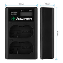Carica l&#39;immagine nel visualizzatore di Gallery, Powerextra - Caricabatteria Dual USB con display LCD, funziona con...