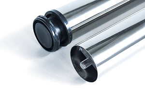 Emuca - Gamba regolabile per tavolo Ø60x870mm, kit di 1 Cromato - Ilgrandebazar