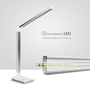 DECKEY Lampada da Scrivania LED Tavolo Pieghevole Argento - Ilgrandebazar