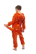 Carica l'immagine nel visualizzatore di Gallery, emmarcon Kigurumi Pigiami Animali da 120/altezza 115-125, Dinosauro Arancione - Ilgrandebazar