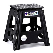 Carica l&#39;immagine nel visualizzatore di Gallery, HOUSE DAY 16 Pollici Sgabello Pieghevole Super Resistente per Adulti e Nero