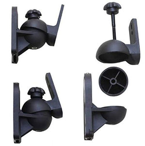 Techly 309692 Coppia Staffe Speakers a Parete Universali Regolabili Nero