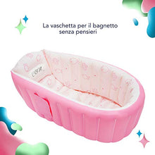Carica l'immagine nel visualizzatore di Gallery, Blu o Rosa Vaschetta per Bagnetto Neonato Nuovo Design Innovativo