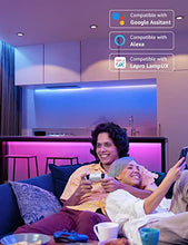 Carica l'immagine nel visualizzatore di Gallery, LE Striscia LED RGB 5M WiFi Intelligente, Striscia di Luci LED 16 Milioni Colori, Controllo da APP e Telecomando, Compatibile con Alexa/Google Home, Smart Strisce LED per TV, Bar, Feste, Casa