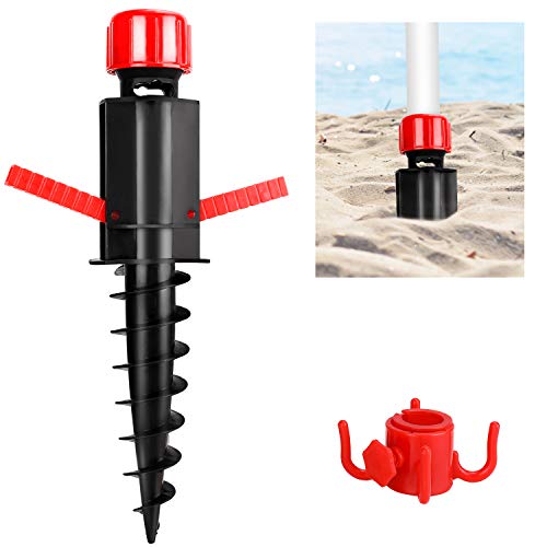 GIKPAL Picchetto di Supporto per Ombrelloni, Base con Gancio Appeso Mare...