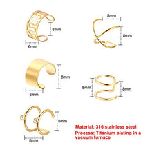 Carica l&#39;immagine nel visualizzatore di Gallery, Natuce 10 Paia Acciaio Inossidabile Polsino dell&#39;Orecchio Non Piercing Clip... - Ilgrandebazar